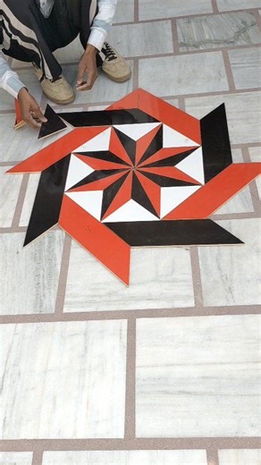 794K views · 6.7K reactions | Flower Tiles Design Fitting Use At home #cutting #tranding #design #tiles #fbyシvideo #ideas #home MrBeast | Decorated Tiles and Marble Designs | Facebook