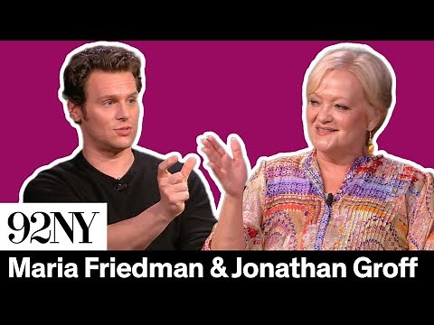 Merrily We Roll Along Director Maria Friedman with Jonathan Groff