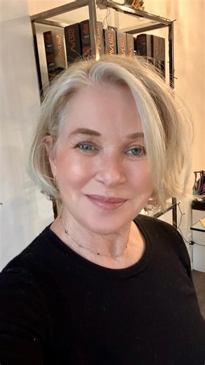 Stylealiveafter55 by Renate G. M. McSherry on Instagram: "It is such a treat to go for my hair appointment @sukissalons every couple of months. I’ve decided to keep my hair a little longer for the winter, I do really like being able to pull it back once in awhile. @pegahatsukis does such a good job with the colour using @goldwellca products and the styling mousse from @oribe is amazing for some volume❤️. • If you would like to try one of the @sukissalons you can use my code renate20 for 20% off