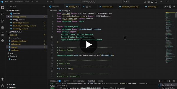 FastAPI + PostgreSQL Hospital Patient Management System | Hari Krishna Thota posted on the topic | LinkedIn