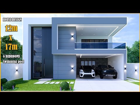 House Design | 12m x 17m with swimming pool | 6 Bedrooms