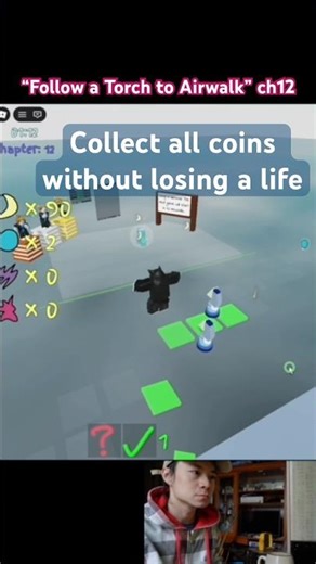 Pass ch12 with every coin, no death, “Follow a Torch to Airwalk” #roblox #newrobloxgame #airwalk