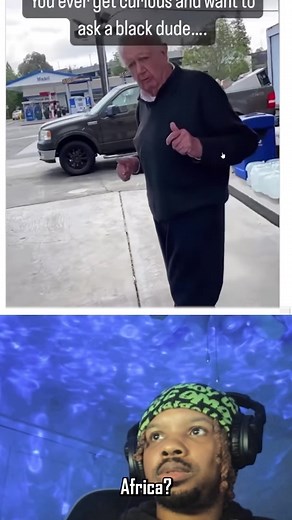 “Old Man Asks Black Guy If He’s From Africa” #africa #old #seniorcitizen #oldguy #blackmen #noway #african #uncleruckus #boondocks #gasstation