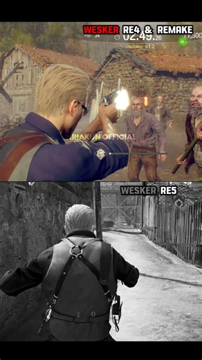 WESKER THRUST PUNCH RE 4 vs RE 5