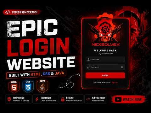 Dark Cyber Login UI Design | HTML, CSS & JavaScript Project