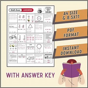 3rd-4th Grade Math Worksheets : Addition, Fractions, Geometry, Multiplication (350 Printable Worksheets - Curriculum Aligned Activities)