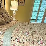 Laura Ashley – Queen Size Sheet Set, Crisp & Lightweight Cotton Percale Bedding with Fitted Sheet and Pillowcases, Floral Room Decor, Deep Pocket, College Dorm Room Essentials (Heirloom Ditzy Blue)