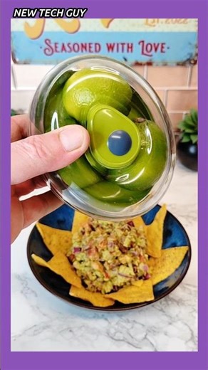 Strong exterior Avocado pod/Easy homemade guacamole recipe #kitchengadgets