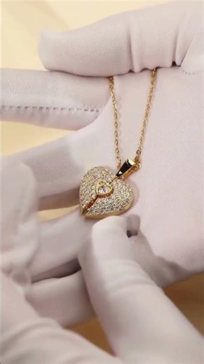 Personalized Zirconia Heart Locket Necklace - Burayidi Jewelry