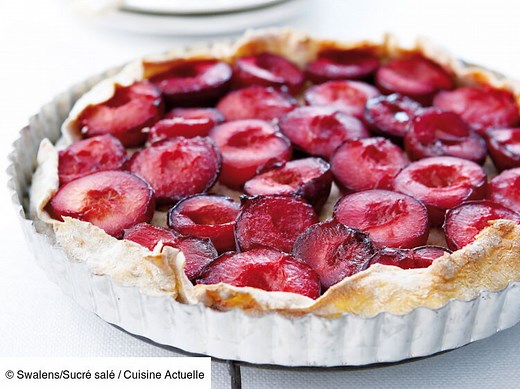 Tarte aux prunes rouges poudre d'amande