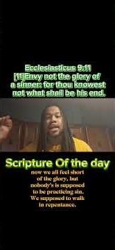 Script show of the day. Ecclesiasticus 9:11