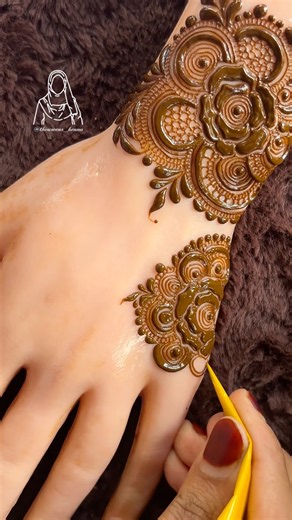 Beautiful prettiest henna design for hand / Latest henna tutorial #henna