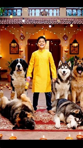 Home Turned Comedy Show! Kid + Dogs = LOL Moments 🤣🐾 #shorts #short