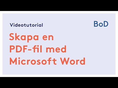 Skapa en tryckfärdig PDF-fil för din bok med Microsoft Word