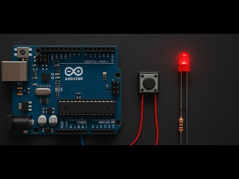 LED with Push Button with Pull-Down Resistor