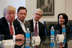Trump and Tim Cook had dinner, Trump says Apple CEO made 'very compelling argument' to help Apple get richer