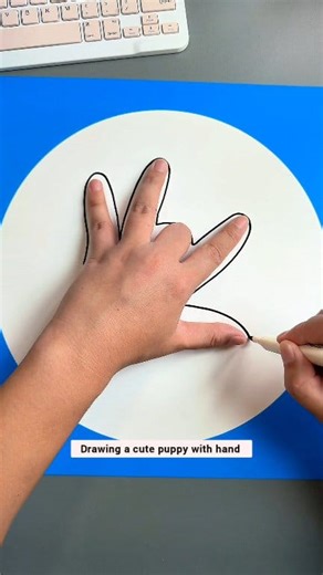 11K views · 56 reactions | You can draw a beautiful puppy with your children using your hands, try it quickly #drawing #drawingtutorial #painting #crafting | Art, Crafts and Journals | Facebook