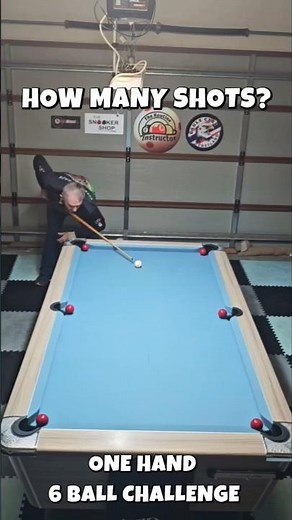INSANE One Handed 6 Ball Pool Challenge