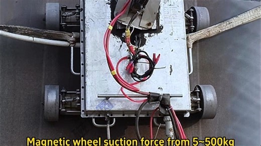 防腐喷涂爬壁机器人专用汇四方磁吸轮代替人工效率高_哔哩哔哩_bilibili