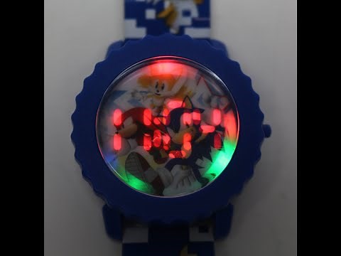 Sonic the Hedgehog LED digital watch by Accutime - Vintage