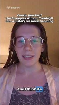 EduDrift Debate Clinic | Using Examples by Anais Kneppers