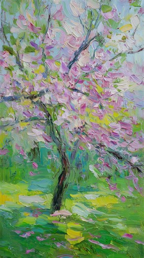 Blooming Tree in a Spring Garden (Painting #1095) / Normov Art Studio