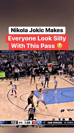 Nikola Jokic Makes Everyone Look Silly With This Pass 😳 #nba #basketball #nikolajokic | ISportZonetv