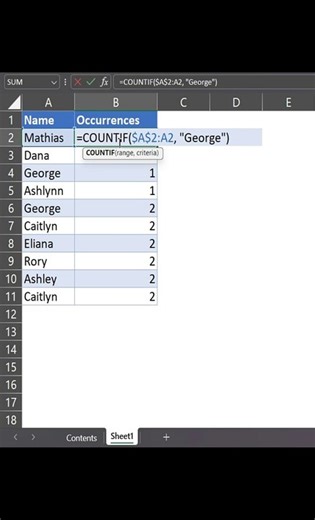 Running Count Of Occurrences #excelformula #advancedexceltutorial #exceltips #excel #excelcourse #ms