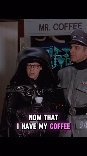 Nice Spaceship on Instagram: "Mr Coffee & Mr Radar – Spaceballs (1987) “I always have coffee when I watch radar!” 🔥 🎬 Clip 3: Mr Coffee & Mr Radar 😂 Description: A villain needs his caffeine! Dark Helmet unveils the most ridiculous spaceship controls yet. 📽 Movie: Spaceballs (1987) #Spaceballs #Coffee #mrcoffee #MelBrooks"