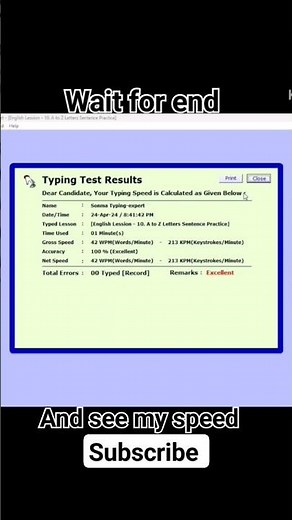 A TO Z Typing practice sonma typing expert 10number a to z word practice #computer #laptop #keyboard