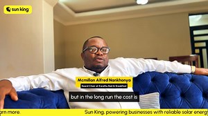 Meet McMillan Alfred Nankhonya, owner of Kwathu Bed and Breakfast in Lilongwe, Malawi. When reliable power became critical to his hotel operations, he turned to the Sun King PowerHub Core inverter through our trusted partner, A-Z Energy Solutions. The results speak for themselves: ✅ Significant cost savings on energy expenses ✅ Uninterrupted power for seamless guest experiences ✅ Reduced carbon footprint as a green institution ✅ Enhanced business operations and efficiency This is the power of re