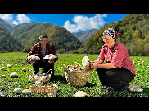 Rustic Family Cooking Outdoors in the Mountains of Azerbaijan