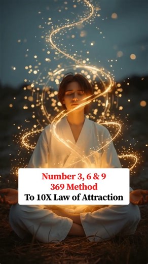 Number 3, 6 & 9 — the 369 Method to 10X the Law of Attraction ✨ Rooted in manifestation psychology and popularized through numerology principles, the 369 method works by aligning thought (3), emotion (6), and belief (9). You write your intention 3 times in the morning, 6 times in the afternoon, and 9 times at night — training your mind to focus, feel, and accept your desire as done. This method isn’t magic. It’s repetition emotion clarity. When practiced consistently, it helps break mental resis