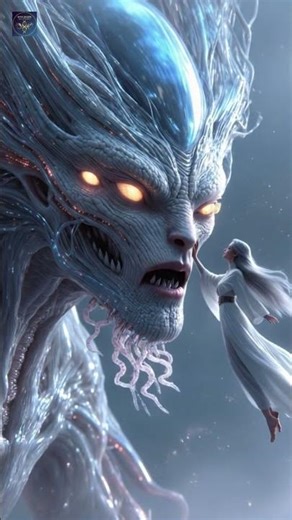 First Contact: The Girl and the Celestial Entity (Cinematic Sci-Fi Art)