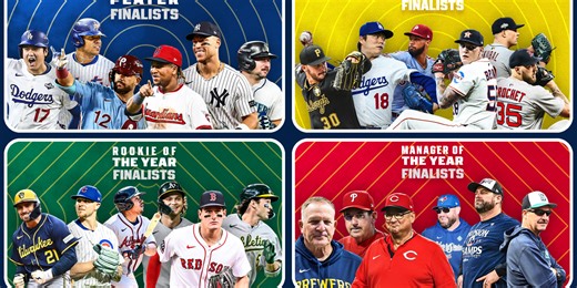 Here are the finalists for MVP, Cy Young, Rookie and Manager of the Year Awards