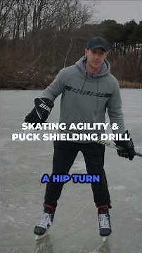 SKATING AGILITY & PUCK SHIELDING DRILL #hockeycoaching #hockeytraining