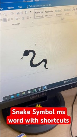 Insert snake 🐍 symbol with shortcut in ms word #shorts #shortvideo #youtubeshorts #trending