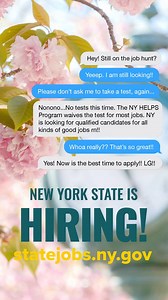 Did you know? New York State is hiring and has temporarily eliminated civil service exams for thousands of positions. There has never been a better time to apply. Check out StateJobs.ny.gov today. | NYS Department of Civil Service