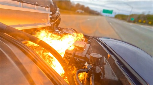 A massive Corvette engine explodes during a high speed run