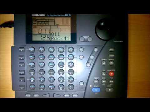 Boss Dr. Rhythm Section DR-5 - A short demo showing the first 20 rock backing presets