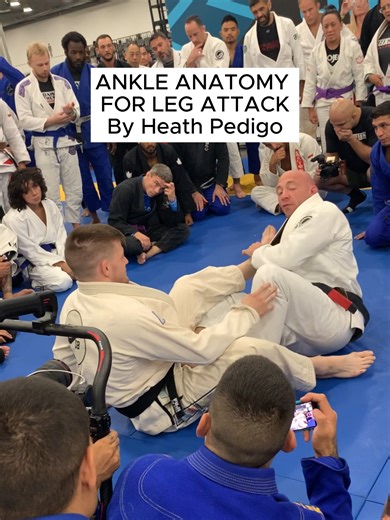 ANATOMY OF AN ANKLE ATTACK Professor Heath Pedigo breaking it down at Jiu Jitsu Con — this is what world-class leg lock instruction looks like. Understanding the anatomy behind the attack is what separates a squeeze-and-hope approach from a finish that's technically inevitable. When you know exactly how the joints and ligaments respond to pressure, you stop relying on strength and start relying on structure. This is the kind of detail that changes your whole leg lock game. Thank you for the know
