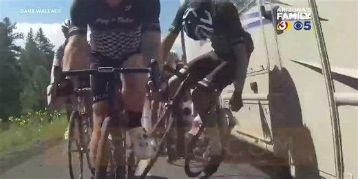 RAW VIDEO: RV driver hits Flagstaff cyclist, knocking him off his bike