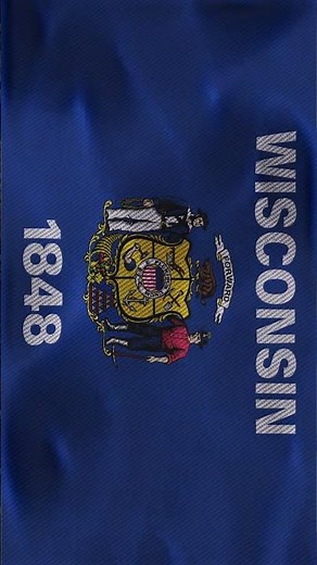 Wisconsin Flag Waving | Ultra HD #animation #15august #independenceday