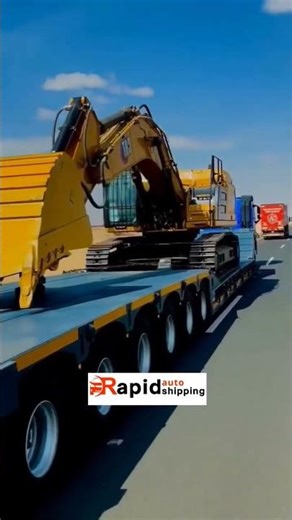 Excavator in Action! Unveiling Lowboy Trailer Shipping Secrets!