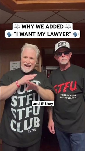 People keep asking why we added “I want my lawyer” to the script.
