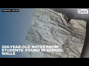 200-year-old notes from students found in school walls