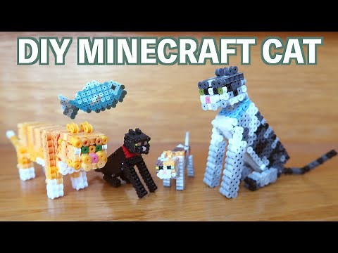 How to Make a Perler Bead Minecraft Cat!
