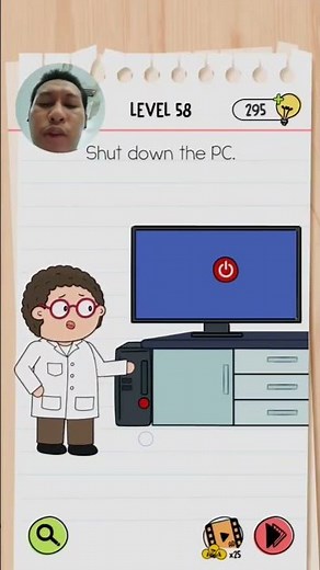 Level 58 Brain Test All-Stars - Turn Off the PC!