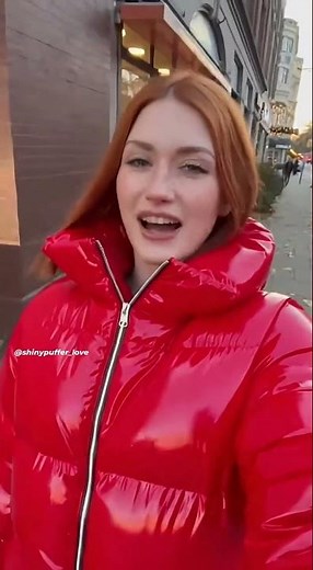 Red shiny jacket