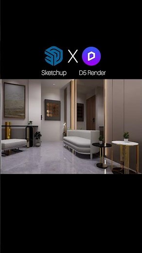 SketchUp to D5 Render | Realistic Interior Transformation